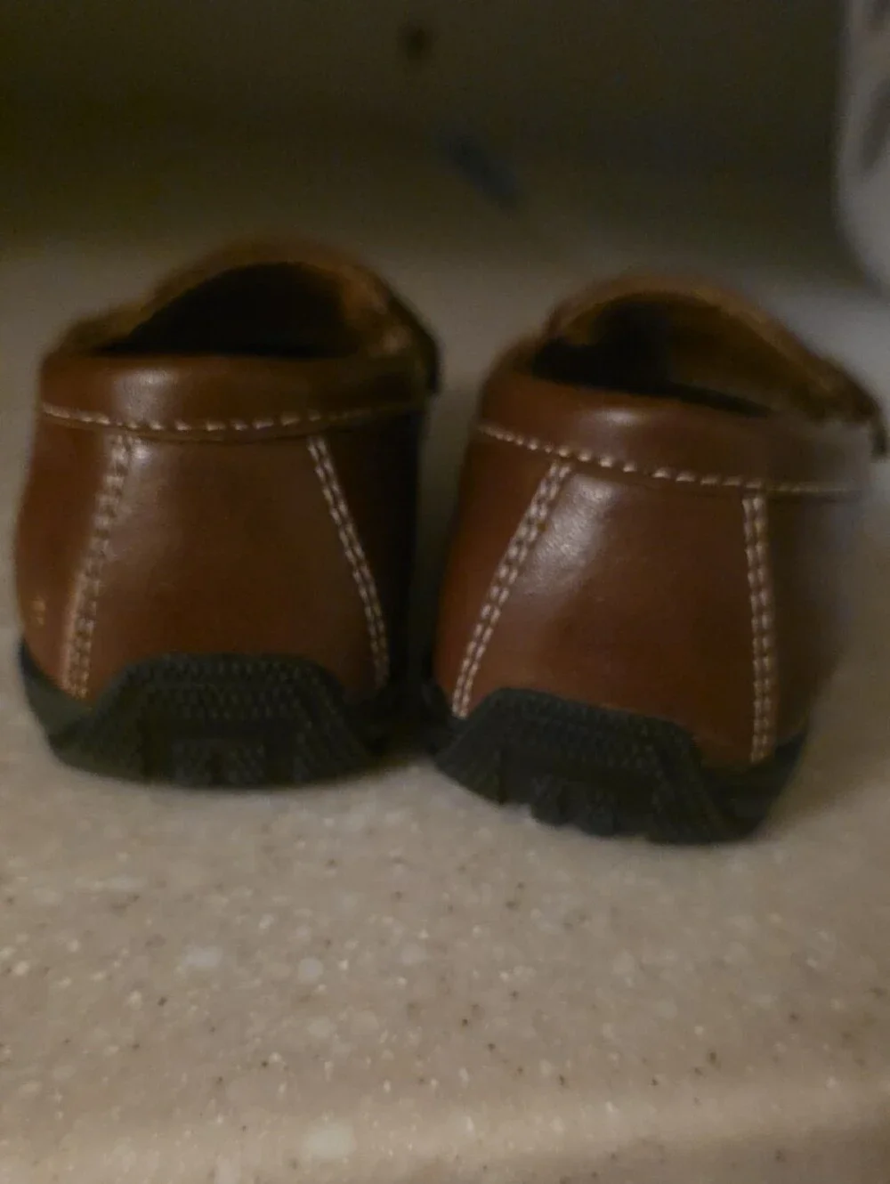 Stafford Boys Brown Penny Loafers with Contrast Stitching